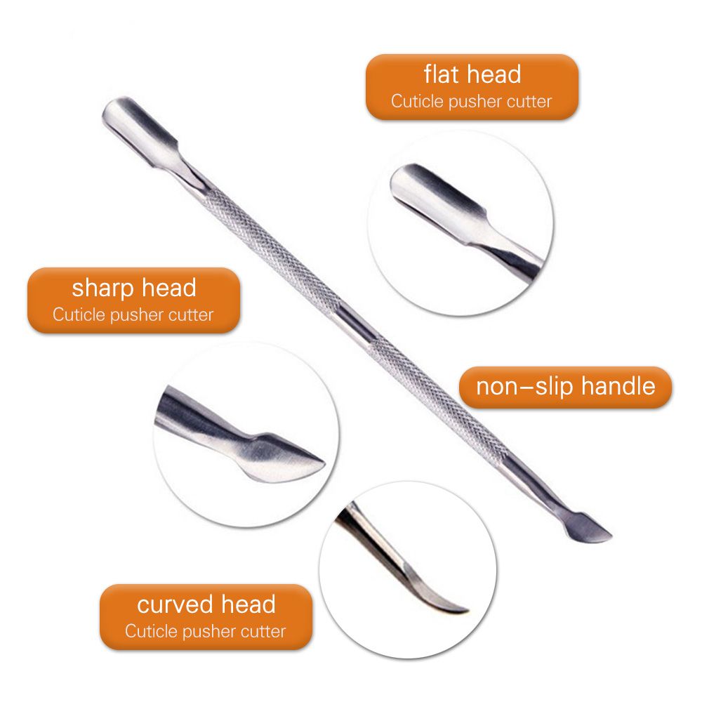 Cuticle Pusher Cutter Stainless Steel Cuticle Remover