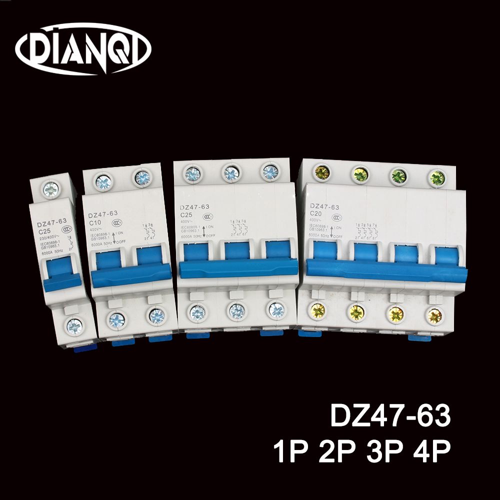 Household 32A-63A 1P 2P 3P DZ47-63 10A-25A 6A 3A C45 4P