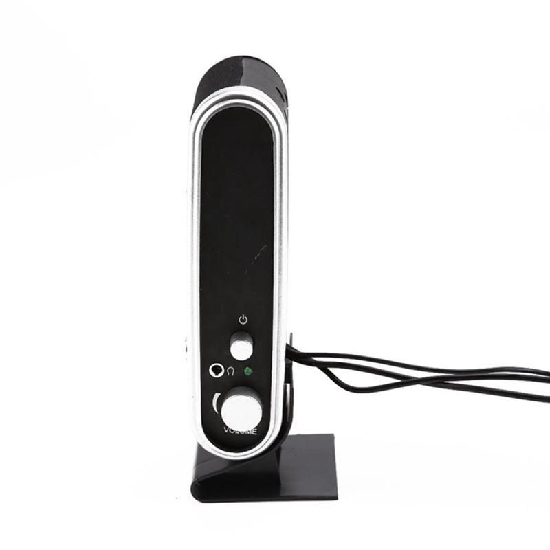 2 Pcs USB Computer Speakers Portable Speaker Stereo 3.5mm with Ear Jack for Desktop PC Laptop