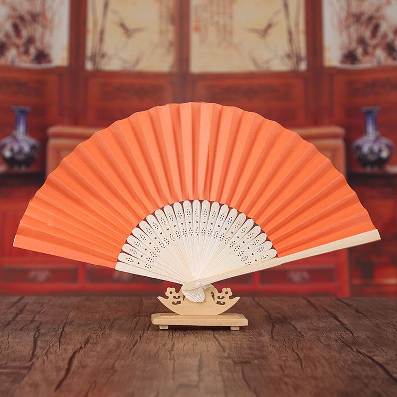 Gift Shower Wedding Chinese DIY Baby Bamboo Ladies Fans Party Hand Birthday Decoration Paper Folding Favor