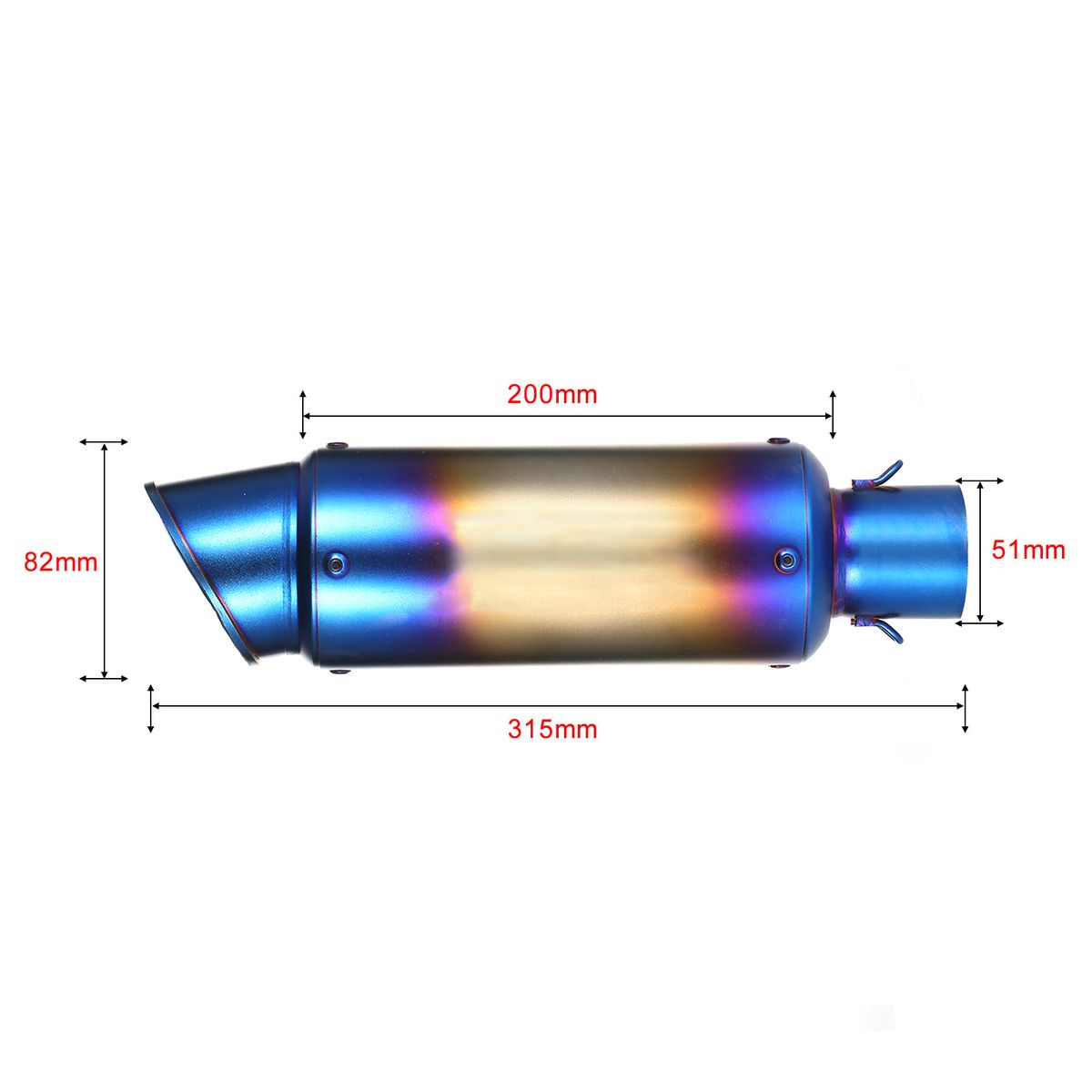 38-51Mm Universal Motorcycle Exhaust Pipe Tail Refit