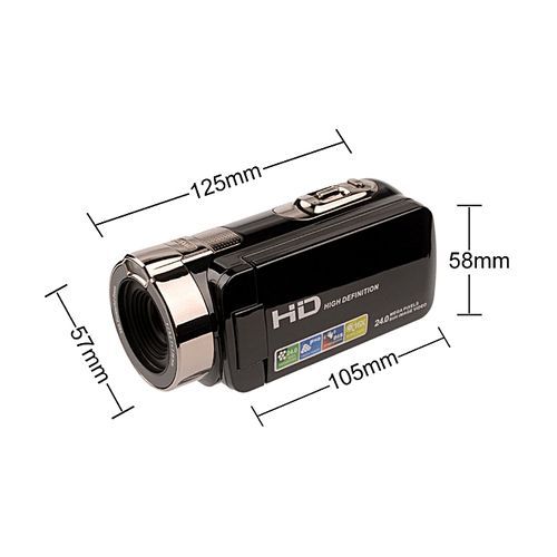 24 Megapixels 16X Zoom Full HD Digital Video Camcorder 270 Degree Screen Rotation Portable Camera