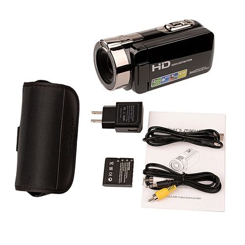 24 Megapixels 16X Zoom Full HD Digital Video Camcorder 270 Degree Screen Rotation Portable Camera