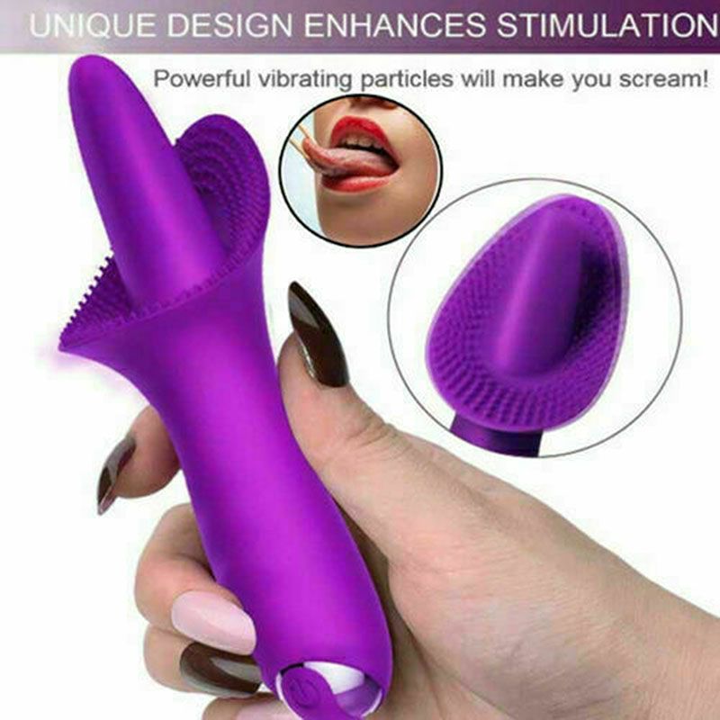 Tongue Vibrator Clitoris Nipple Sucker Dildo Sex Toy