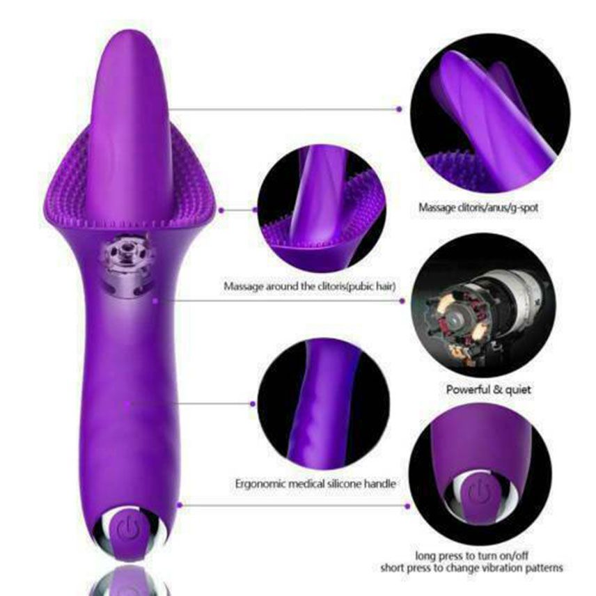 Tongue Vibrator Clitoris Nipple Sucker Dildo Sex Toy