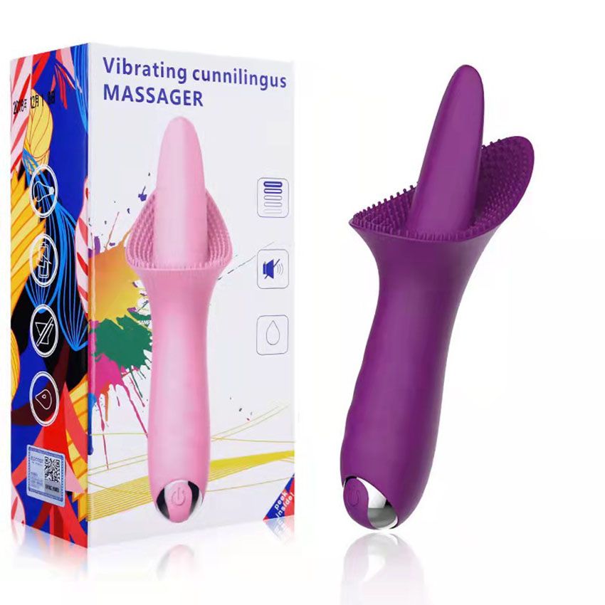 Tongue Vibrator Clitoris Nipple Sucker Dildo Sex Toy