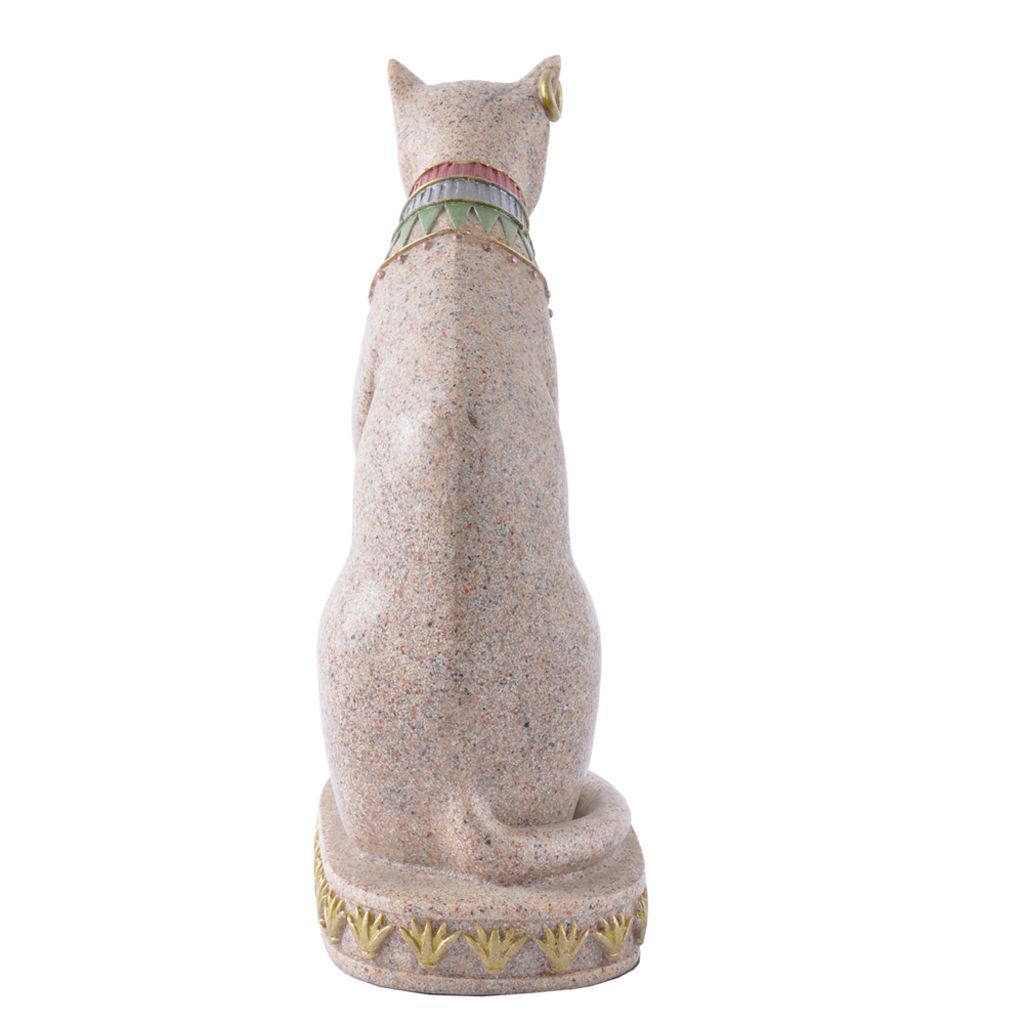 Mau Cat Statue Sculpture Hand Carved Collectible Figurine