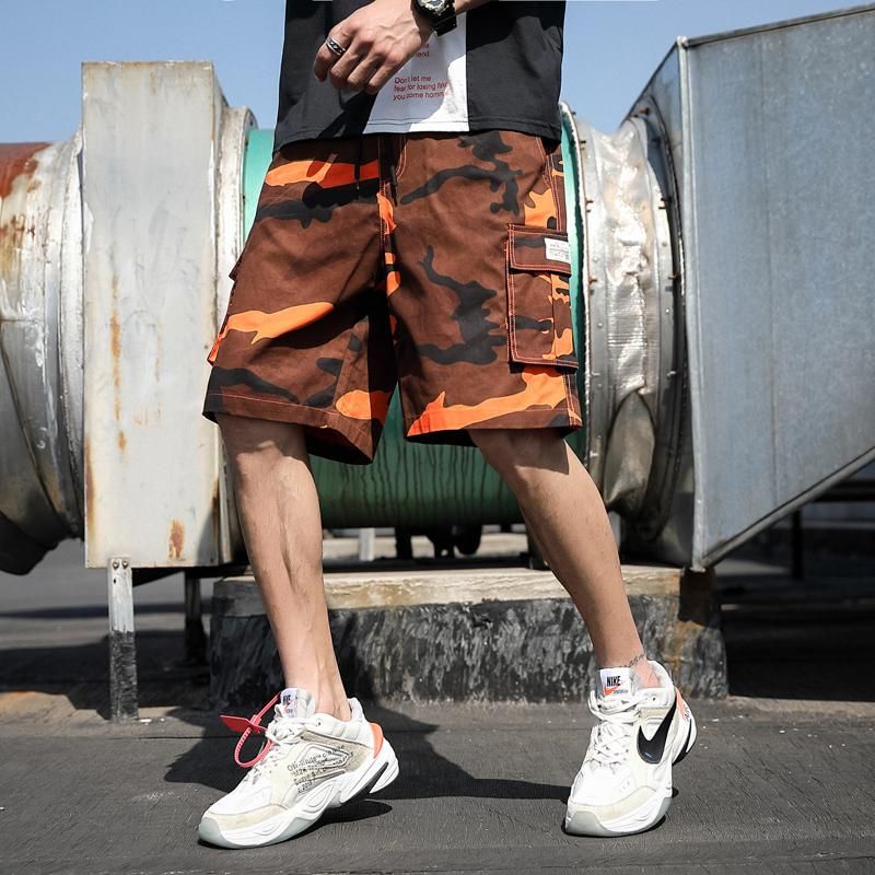 Summer Casual Joggers Baggy Men Shorts  Sweatshorts Multi-Pocket Loose Pants