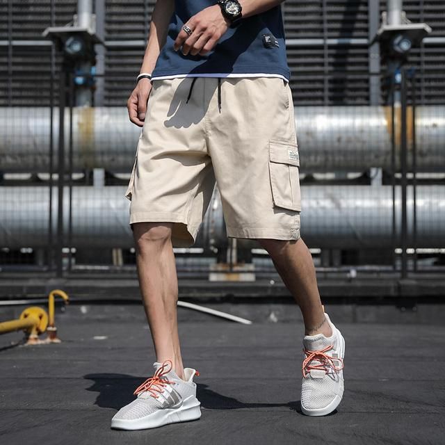 Summer Casual Joggers Baggy Men Shorts  Sweatshorts Multi-Pocket Loose Pants