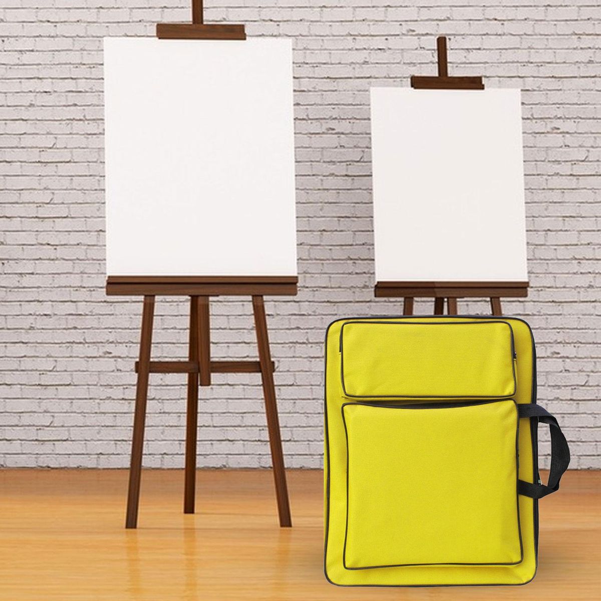Art Portfolio Case  Bag Drawing Sketch Books Travel Yellow