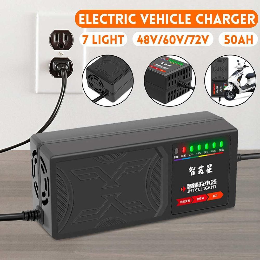 72V 50AH Electric Vehicle Charger 7 Light Display Power