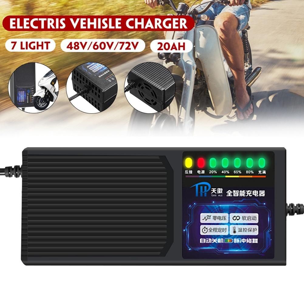48V 20AH Electric Vehicle Charger with 7 Light Power Display Current Leakage Protection Lead Acid Charger