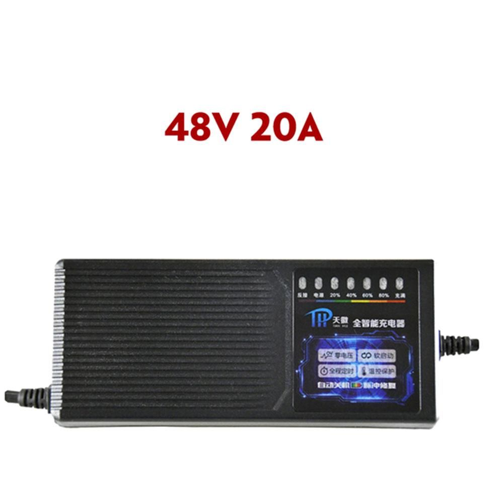 48V 20AH Electric Vehicle Charger with 7 Light Power Display Current Leakage Protection Lead Acid Charger