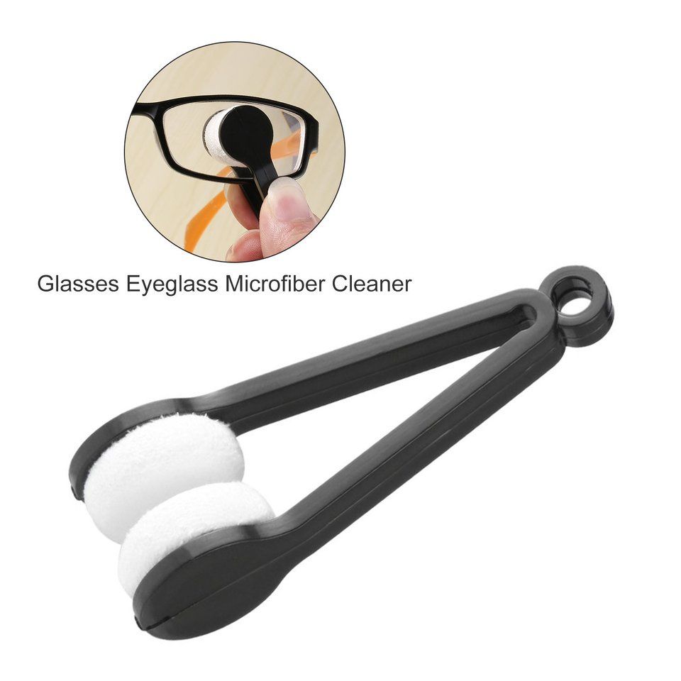 Portable Glasses Cleaning Microfiber Brush