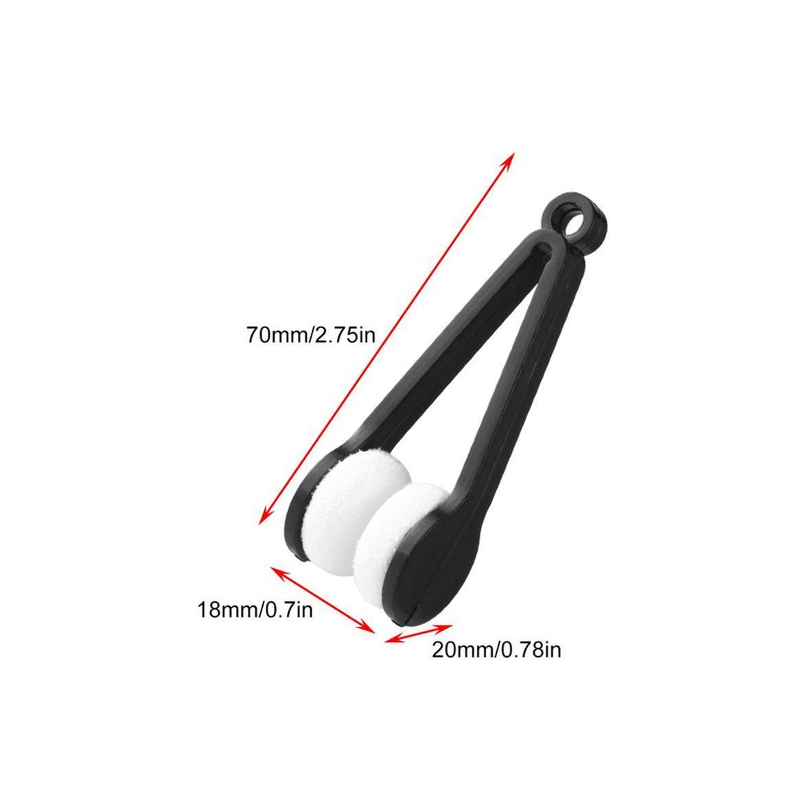 Portable Glasses Cleaning Microfiber Brush