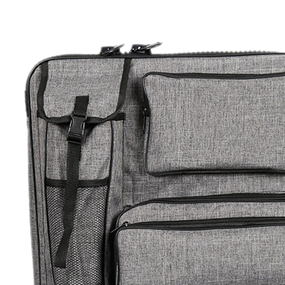 Art Portfolio Case Sketchbook Carrying Bag For Palette Drawing Gray