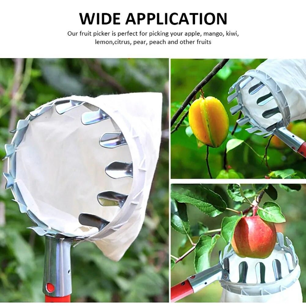Fruit Picker Head Basket Portable Fruits Catcher For Harvest Picking  Citrus Pear Collector Catcher Peach Picking Garden Tool