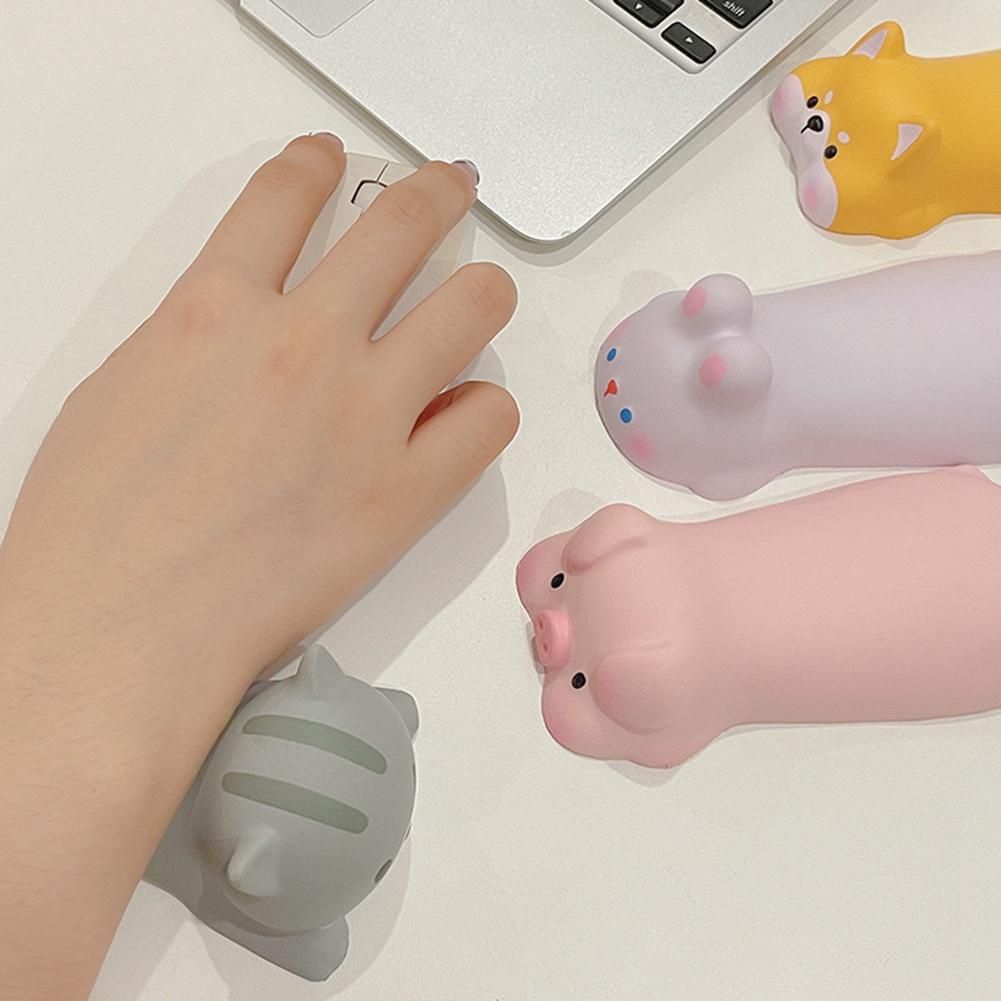 Cute Wrist Rest Support for Mouse Computer Laptop Arm Rest for Desk Ergonomic Slow Rising Squishy Toys, Yellow Shiba Inu