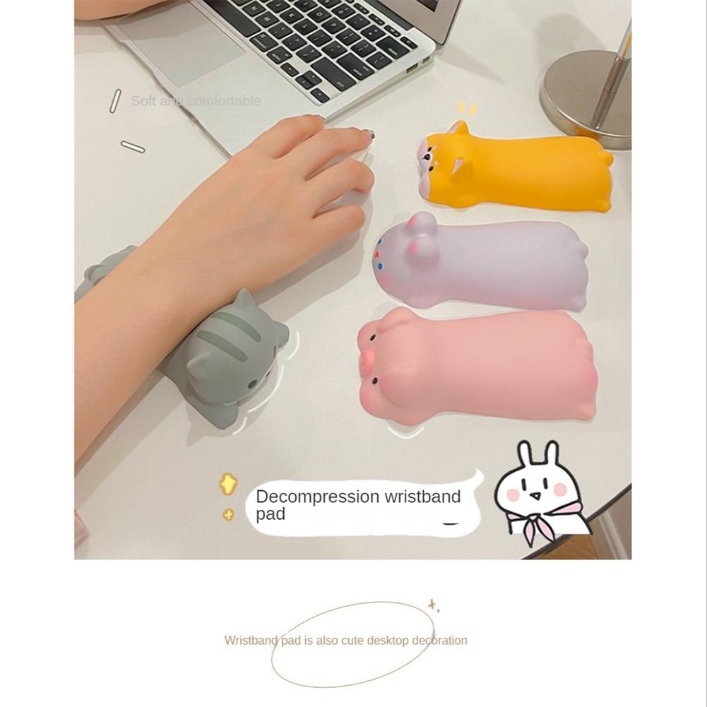 Cute Wrist Rest Support for Mouse Computer Laptop Arm Rest for Desk Ergonomic Slow Rising Squishy Toys, Yellow Shiba Inu