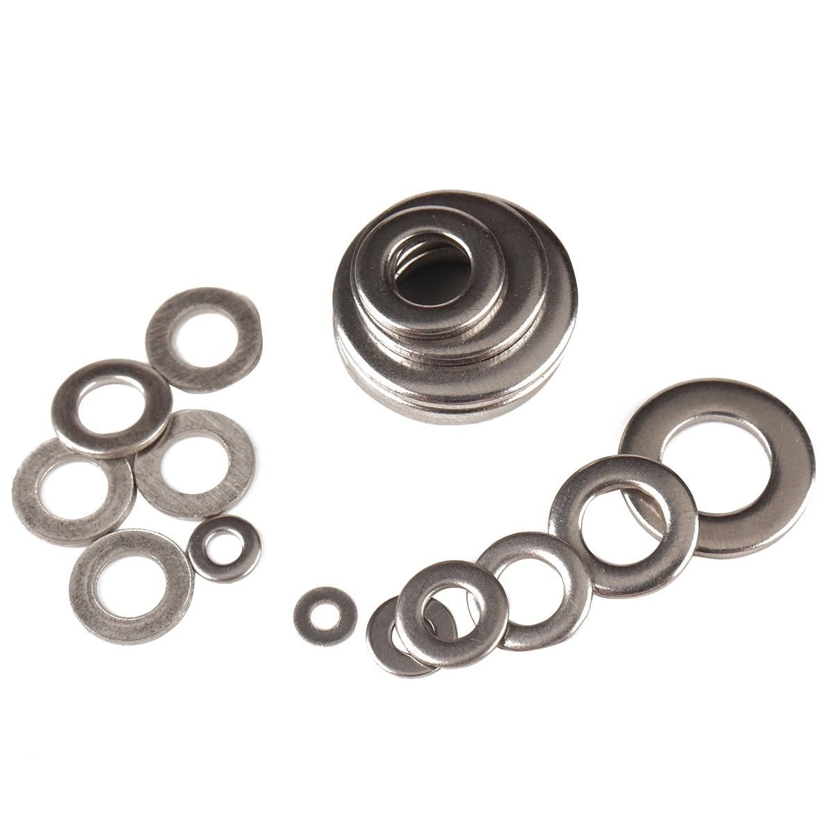 380-Pack Stainless Steel Flat Washer Set (M2 M2.5 M3 M4 M5