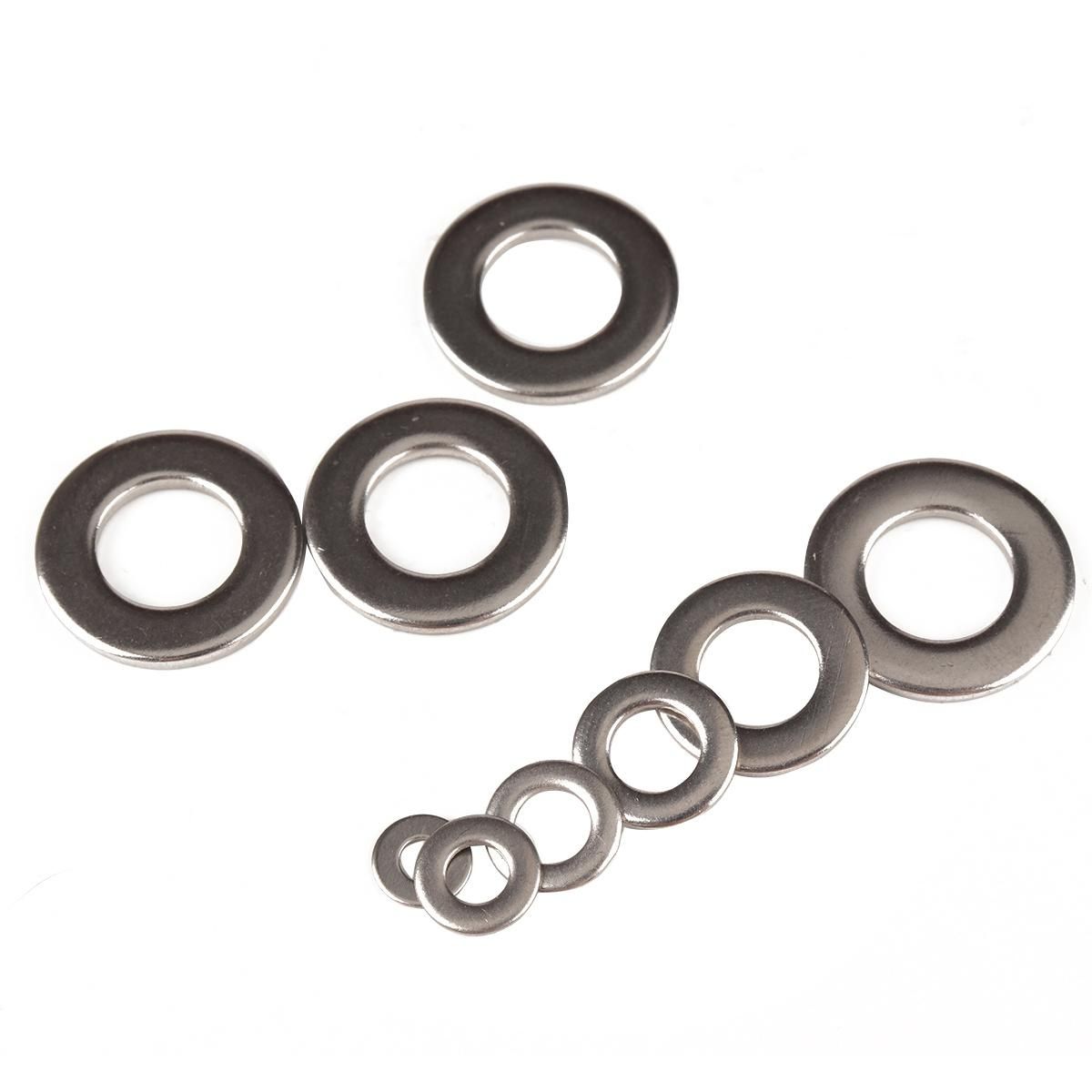 380-Pack Stainless Steel Flat Washer Set (M2 M2.5 M3 M4 M5