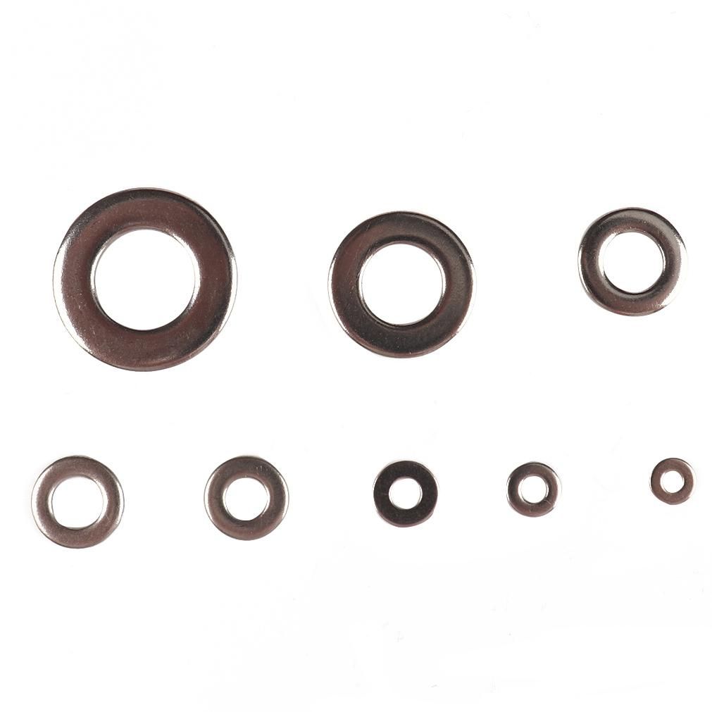 380-Pack Stainless Steel Flat Washer Set (M2 M2.5 M3 M4 M5