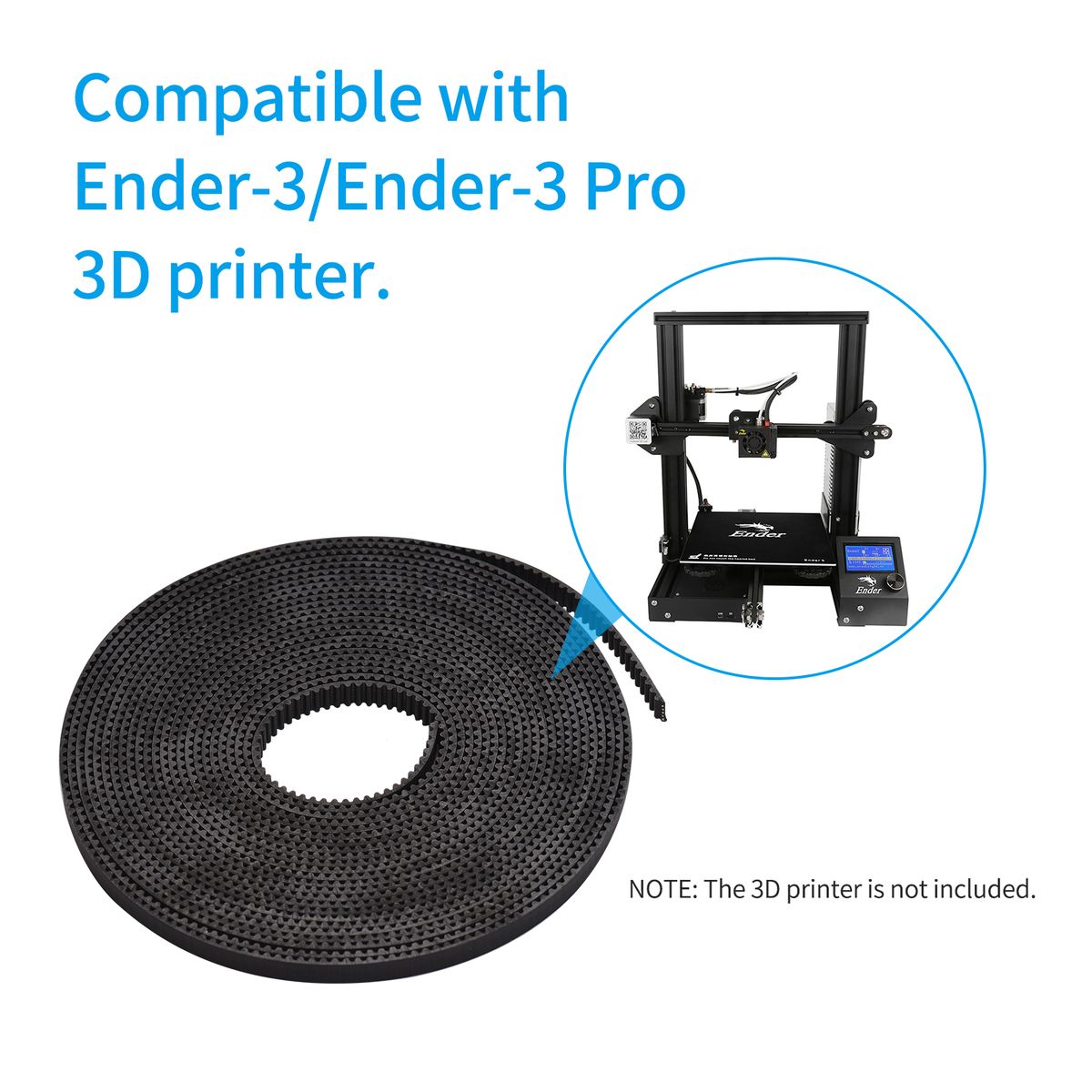 3D Printer Accessary 2GT Timing Belt Width 6mm 5M/16.4ft