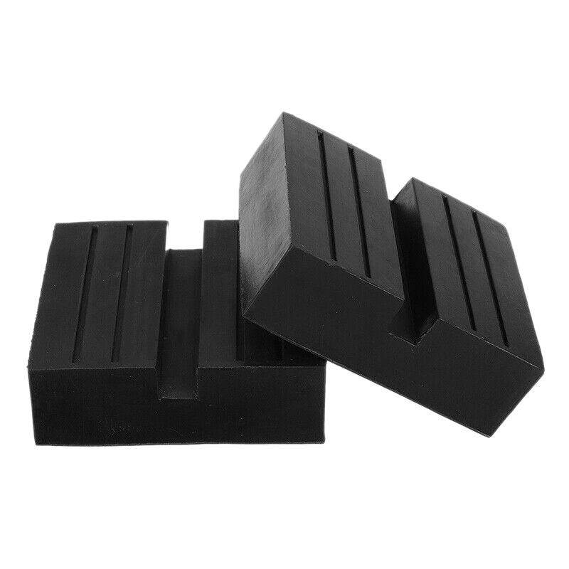 2Pcs Car Slotted Lift Trolley Jack Disk Block Rubber Guard