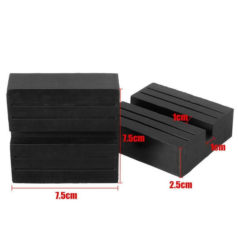2Pcs Car Slotted Lift Trolley Jack Disk Block Rubber Guard