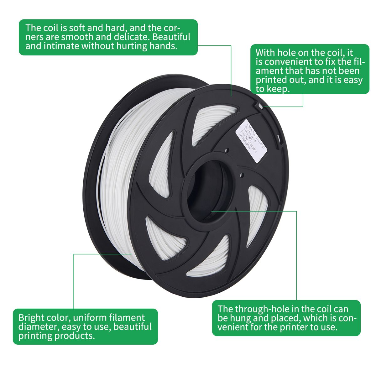 Normal PLA 3D Printer Filament Eco-Friendly Printing