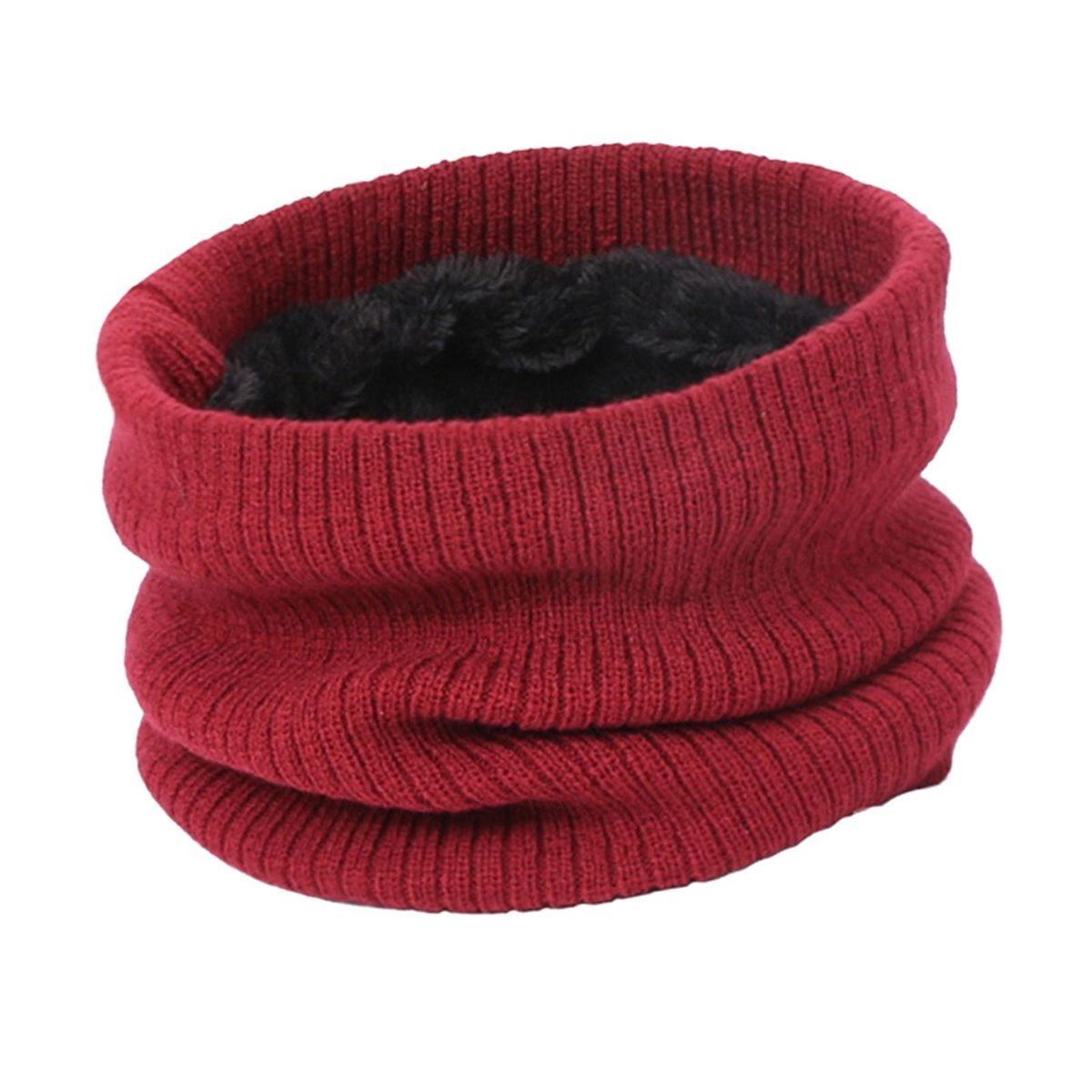 Scarf Casual Neck Wrap Muffler For Winter  Ladies One Size Wine Red