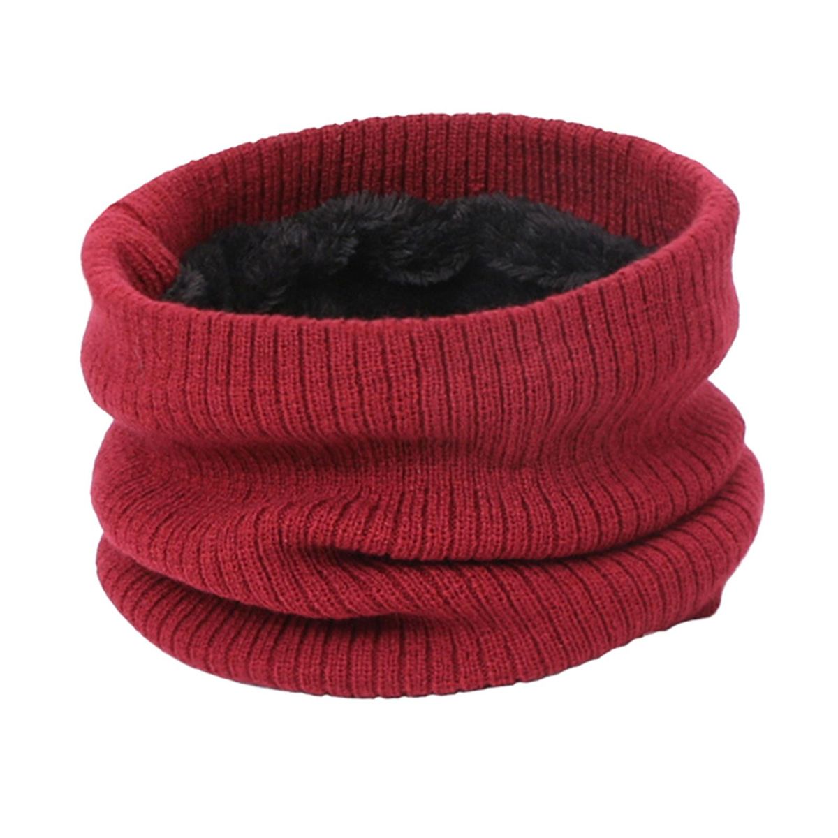 Scarf Casual Neck Wrap Muffler For Winter  Ladies One Size Wine Red