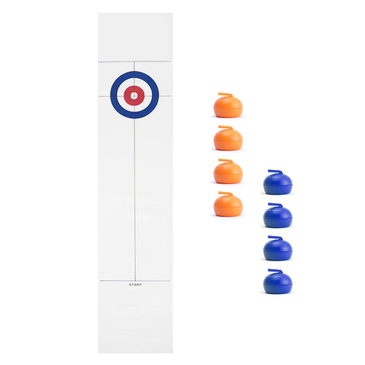 Tabletop Curling Game With 8 Pucks Stones For Kids And