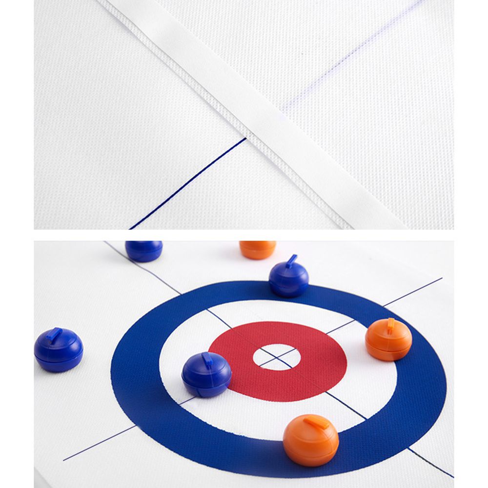 Tabletop Curling Game With 8 Pucks Stones For Kids And