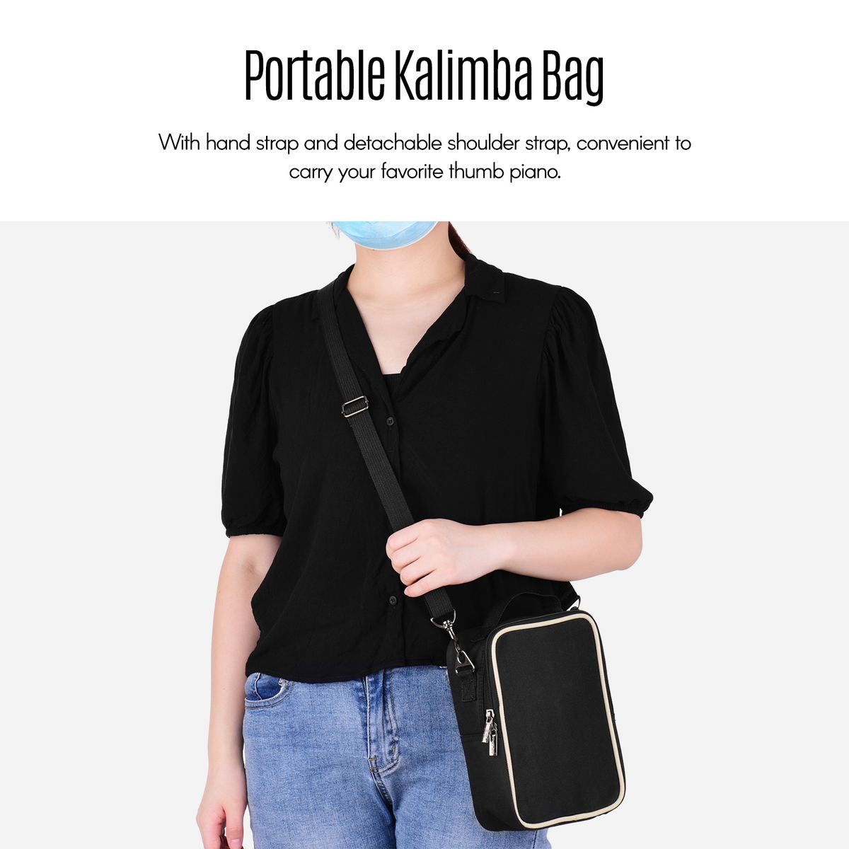Portable Kalimba Storage Bag Waterproof Fabric