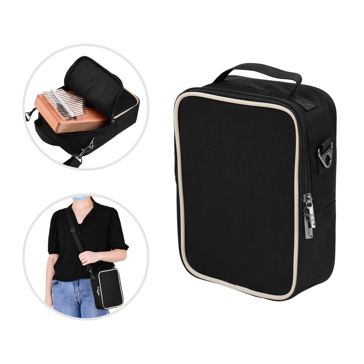 Portable Kalimba Storage Bag Waterproof Fabric