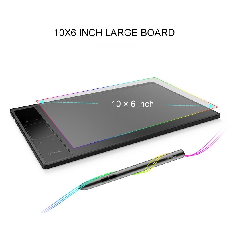 A30 10x6 Inch Digital Drawing Tablet 8192 Levels Passive Pen