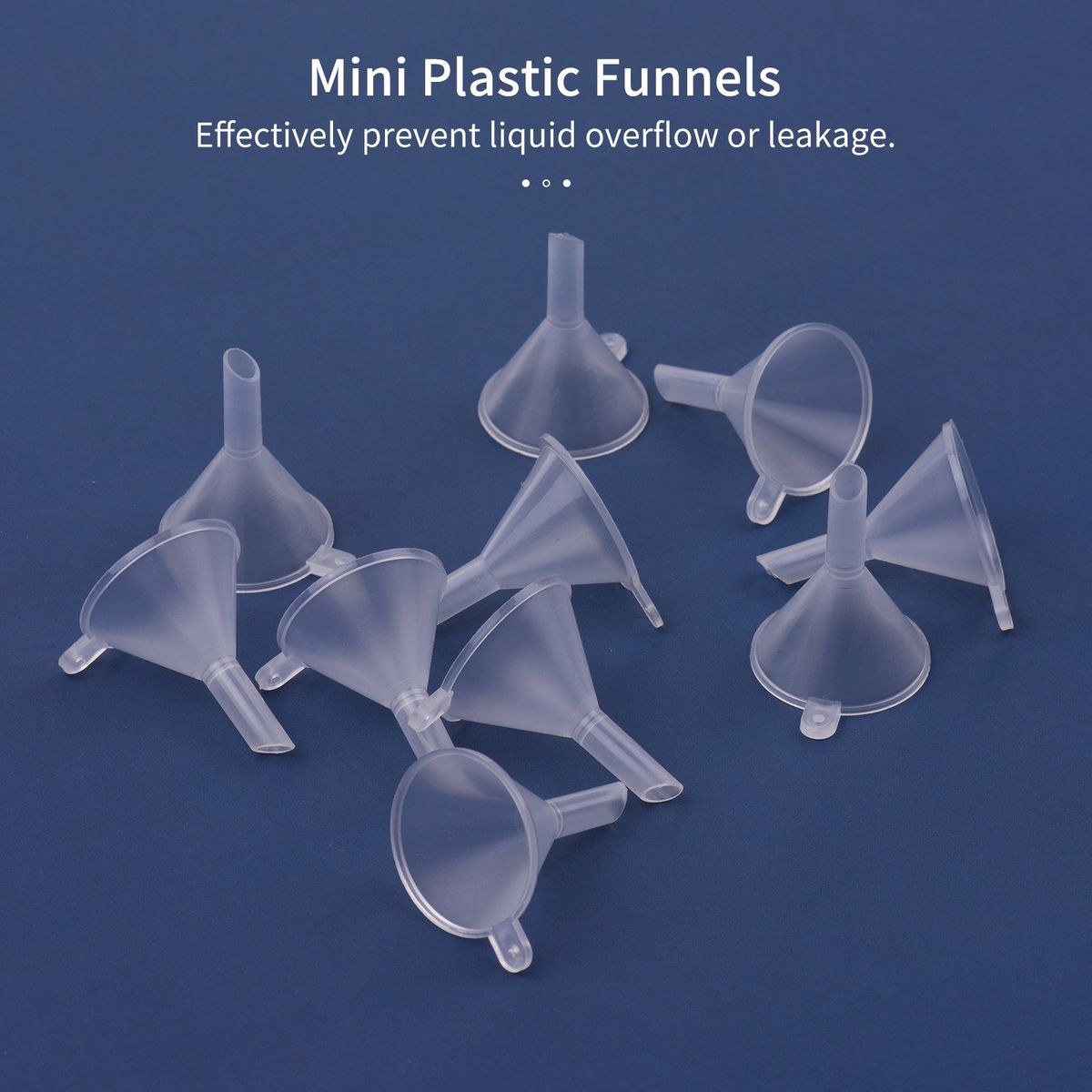 12pcs Mini Plastic Funnels Liquid Transfer Funnel