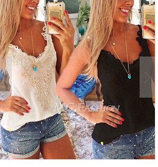 # 夏装 爆 款 STAR Same Lace Lace Stitching Camisole