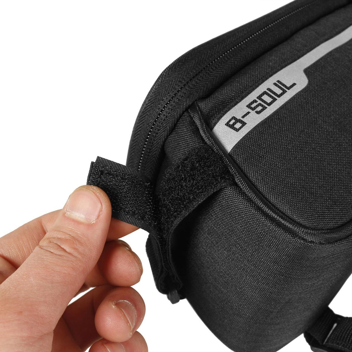 Waterproof Touch Screen Bike Front Tube Bag 6.0 Inchblack)