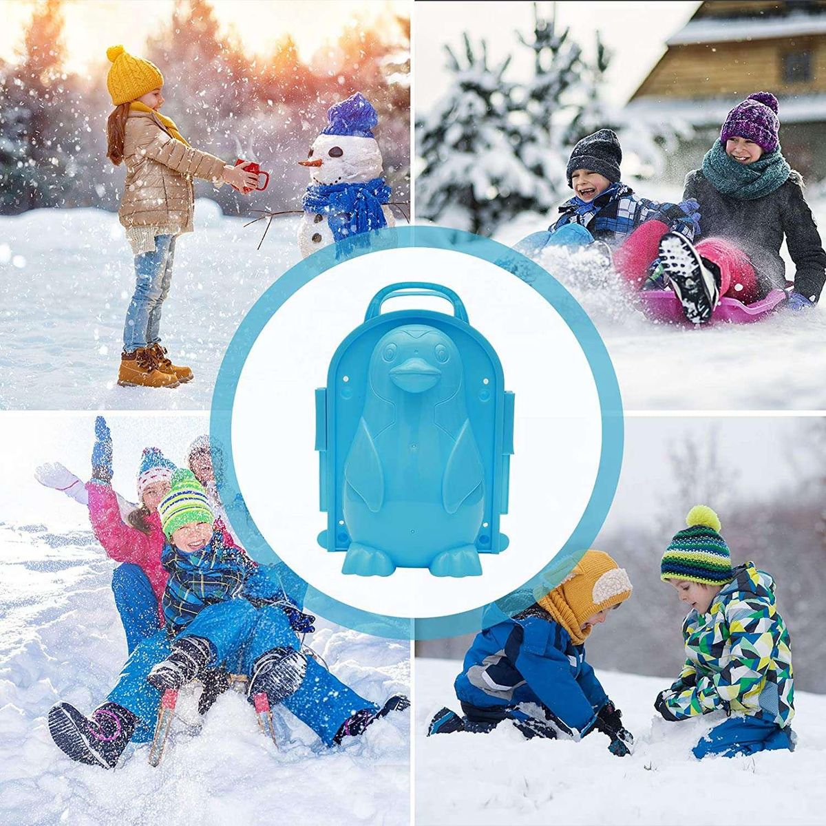 3Pcs Snowball Maker Toys for Kids Snow Fall Outdoor