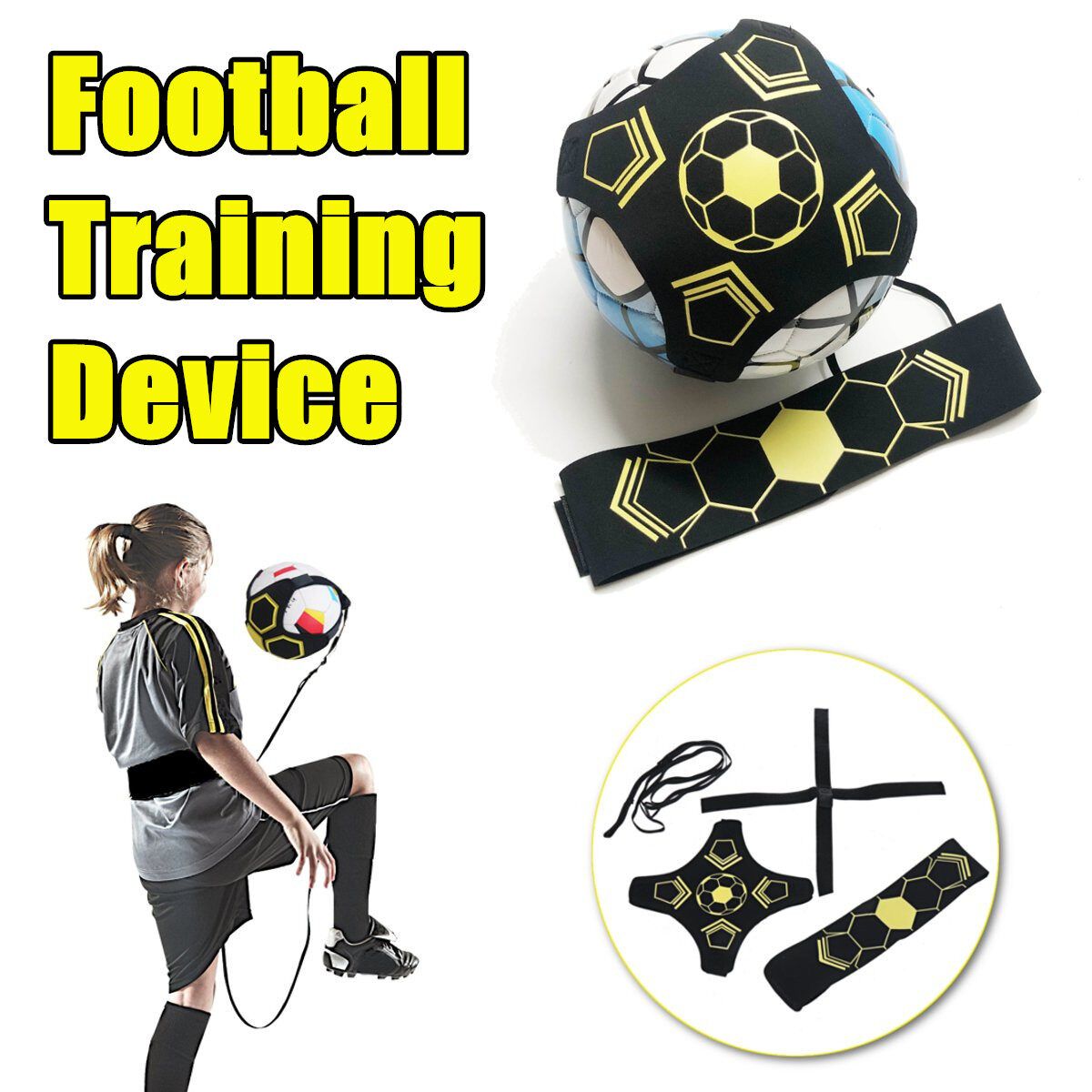 Football Training Device Ball Control Soccer Goal Kick Practice Belt Football