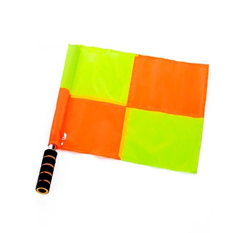 1Pair(2Pcs) Sport Football Referee Flag Soccer Judge Sideline Fair Play Use Sports Match Football