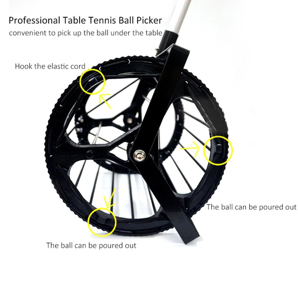 125 Balls Capacity Table Tennis Balls Retriever Collector Pingpong Ball Picker Table Tennis Ball Hopper Roller Table Tennis Accessory