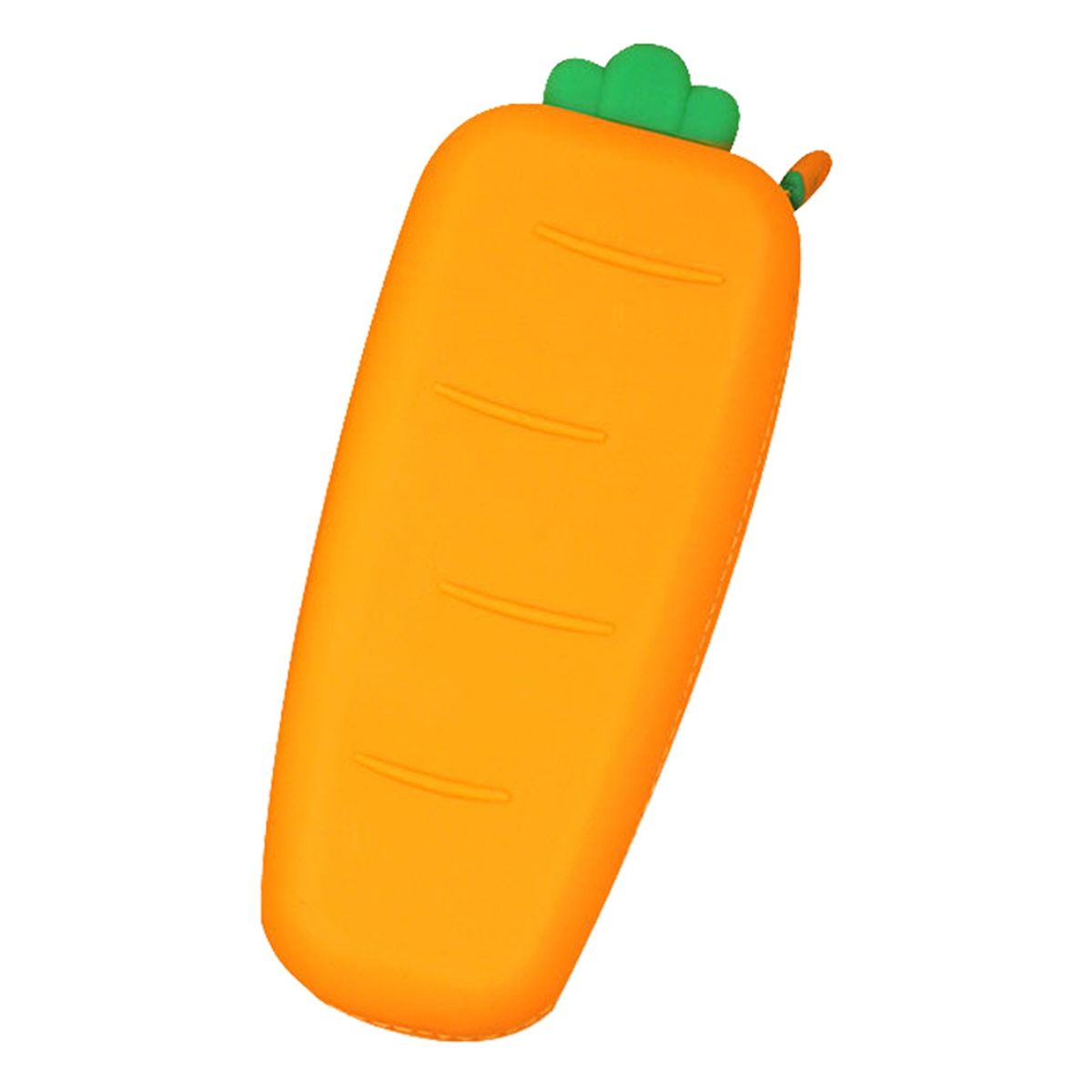Pencil Case Silicone Soft Cartoon Pencil Case Orange