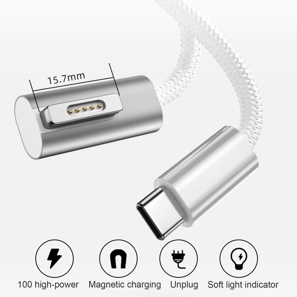 Notebook Data Cable Type-C Female to Magsafe2 Notebook Charging Cord