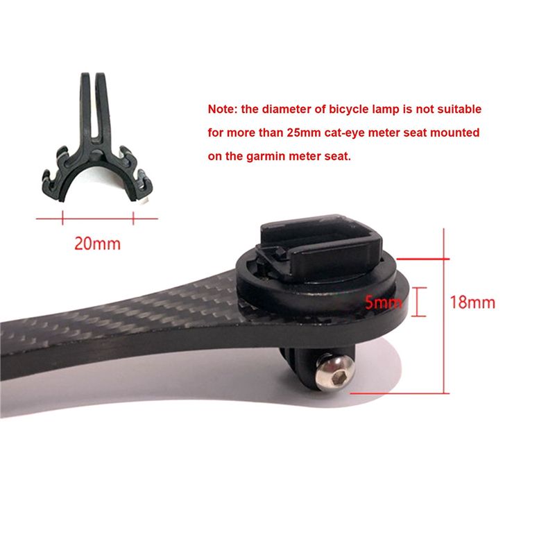 For VIRB or GoPro Carbon Fiber Integrated Handlebar