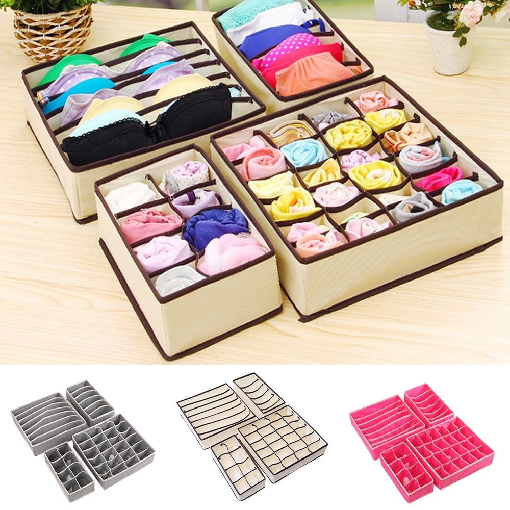 4pcs Underwear Storage Boxes
