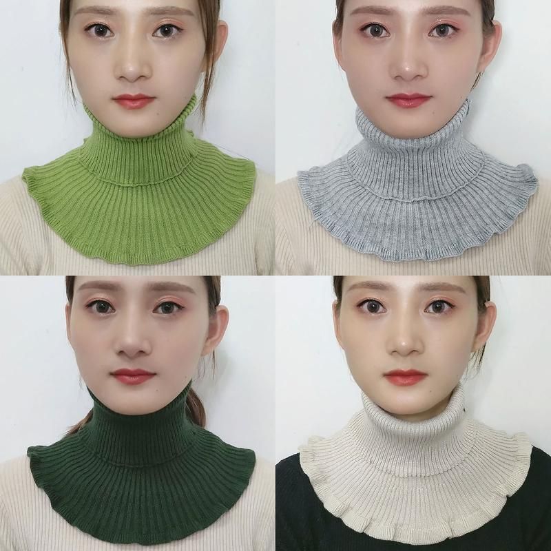 Women Winter Turtleneck Collar Solid Color Breathable-Grey