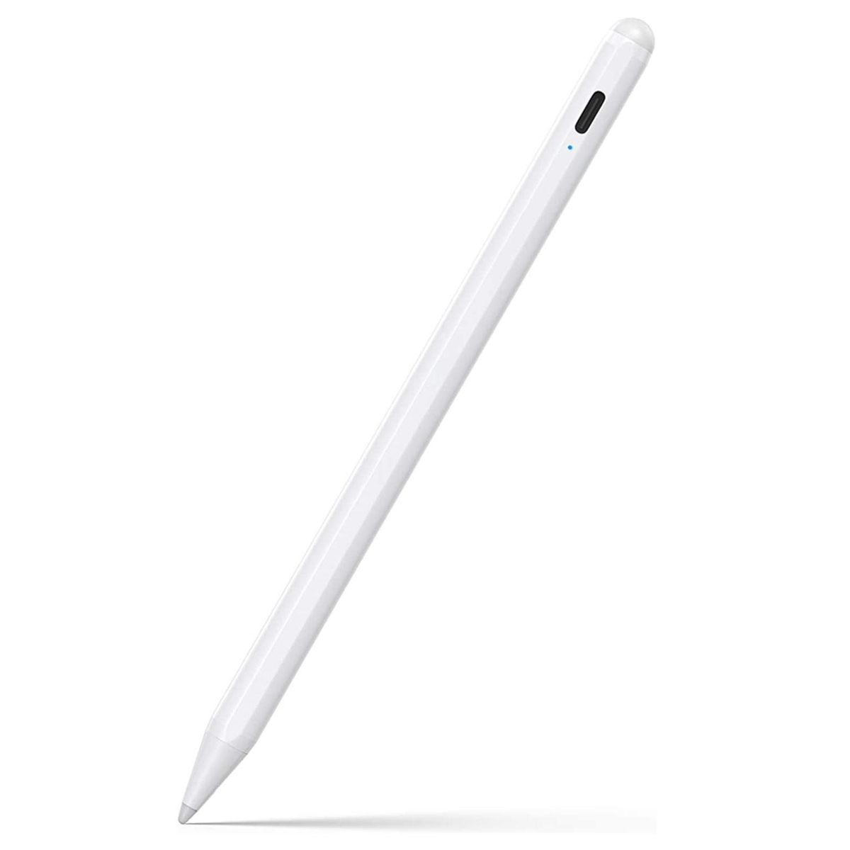 Active Capacitive Pen Stylus Pen Silicone Tip Palm Rejection Sensitive Touch Smooth Writing Compatible with iPad 2018-2021 White